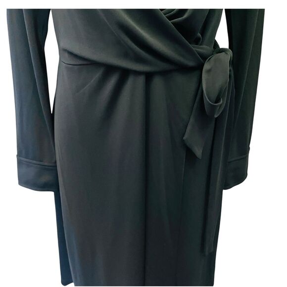 Lauren Ralph Lauren Black Notched Collar Midi Size 10 Shirt Dress MSRP $145 NWT - Picture 4 of 15